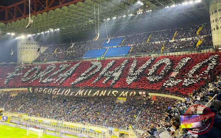 tifo milan forza diavolo
