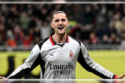 Adrien Rabiot feston golin e Milanit në një ndeshje në kampionat