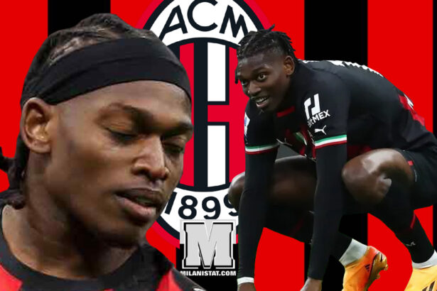 Rafael Leao gjatë një ndeshjeje me fanellën e kuqezinjve të Milan