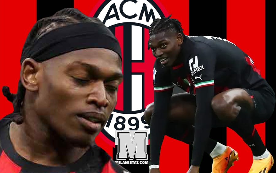 Rafael Leao gjatë një ndeshjeje me fanellën e kuqezinjve të Milan