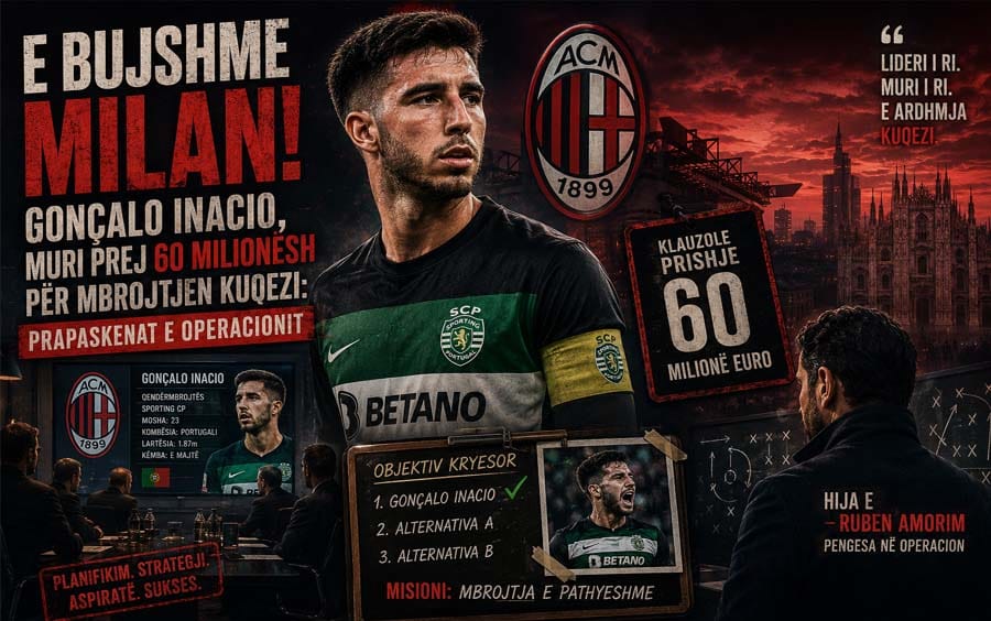 Goncalo Inacio është mbrojtësi që kërkohet me ngulm nga trajneri morim për Milanin