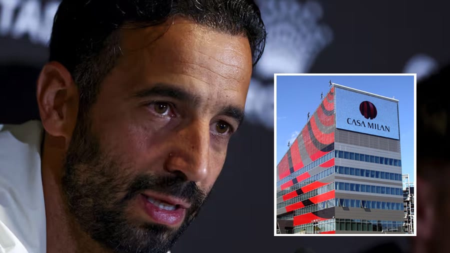 Rúben Amorim duke drejtuar Milanin gjatë një ndeshjeje të Serie A