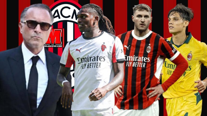 Gerry Cardinale dhe tri prej bigëve të Milan, Leão, Santiago Giménez, Samuele Ricci