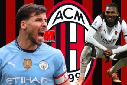 Emrat e Rafael Leão me fanellën e Milanit dhe Rúben Dias me fanellën e Manchester City-t diskutohen për shkëmbim.