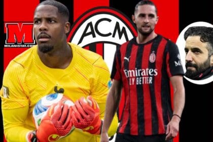 Trajneri kuqezi, Ruben Amorim, duke pare me vëmendje lojtarët e tij kryesorë Maignan dhe Rabiot, plot tension.