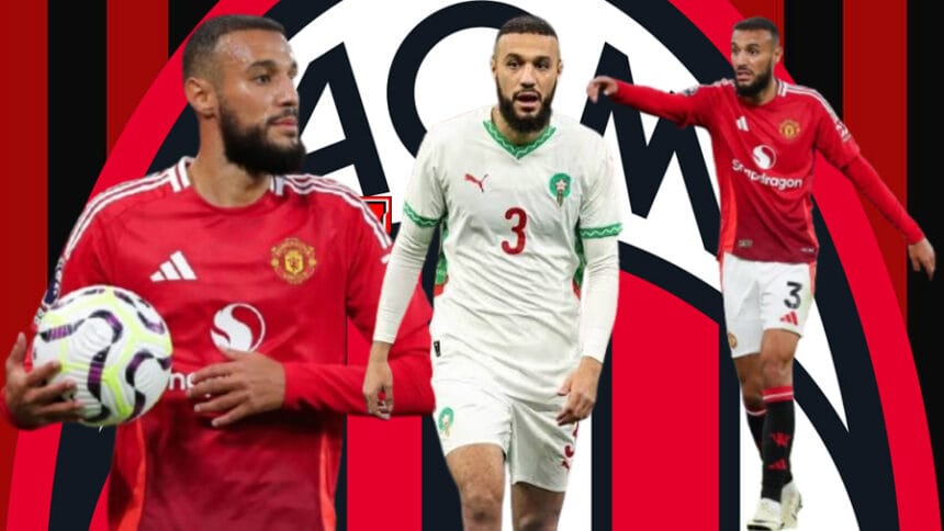Noussair Mazraoui, futbollisti i Manchester United, i lidhur me merkaton Milan