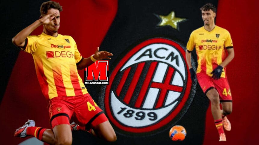 Tiago Gabriel Milan - mbrojtësi i Lecce gjatë një ndeshjeje në Serie A, objektiv i kuqezinjve.
