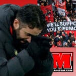 Ruben Amorim gjatë periudhës së tij si trajner i Manchester United i kundërshtuar nga tifozët