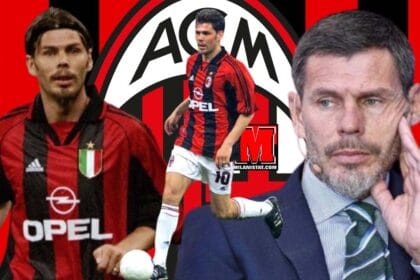 Ish lojtari kroat Zvonimir Boban gjatë një paraqitjeje tjetër publike duke luajtur me fanellën e Milanit