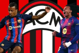 Mbrojtësi francez Jules Koundé me fanellën e Barcelonës është shndërruar në një objektiv real të merkatos Milan