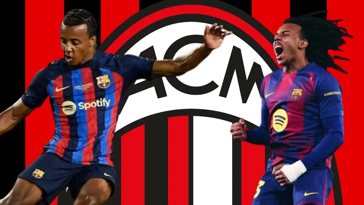 Mbrojtësi francez Jules Koundé me fanellën e Barcelonës është shndërruar në një objektiv real të merkatos Milan